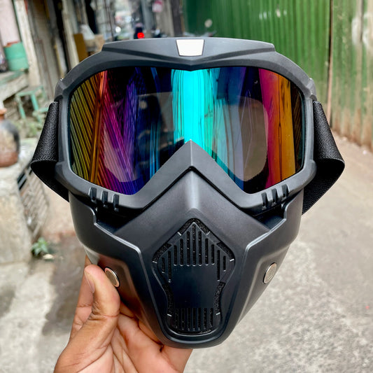 Masque de Protection Polyvalent pour Moto - Résistant au Sable et au Vent